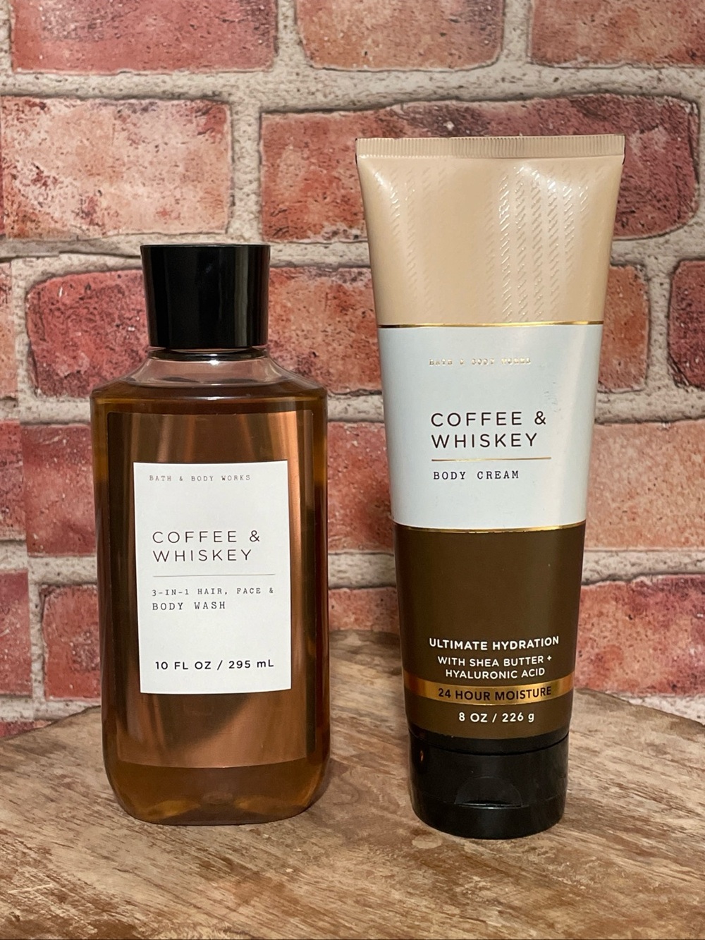 Bath & Body Works‎ Coffee & Whiskey Body Wash and Cream - Brown, Cream, Black
